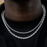 3mm + 5mm Diamond Mixed Oval Cut Tennis Chain Bundle