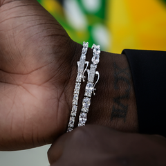 3mm + 5mm Diamond Mixed Oval Cut Tennis Bracelet Bundle