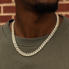 Diamond Cuban Chain + Bracelet Bundle in Yellow Gold - 8.5mm