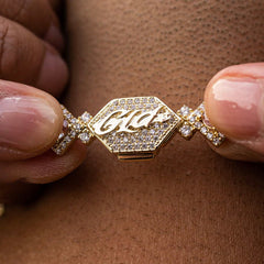 Cloister Link Chain + Iced Ball Chain Bundle in Yellow Gold