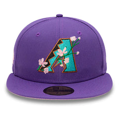 Men's Arizona Diamondbacks New Era Black 2001 World Series Bloom Side Patch 59FIFTY Fitted Hat