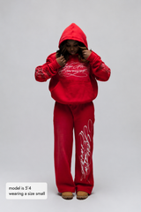 Calligraphy Hoodie - Red