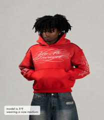 Calligraphy Hoodie - Red