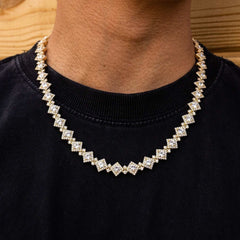 Cloister Link Chain + Iced Ball Chain Bundle in Yellow Gold