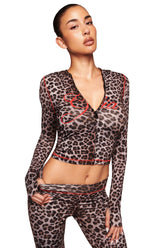 BLARE HOODIE - DARK LEOPARD