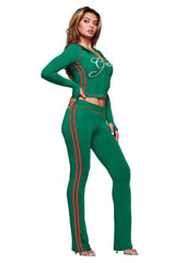 BLARE SPORT HOODIE AND HEADBAND - GREEN