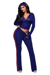 BLARE SPORT HOODIE AND HEADBAND - NAVY