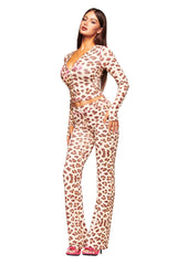 BLARE TRACKPANT - NEUTRAL : LEOPARD : WILD CARD