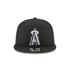 Men Los Angeles angels 59fifty black basic outline
