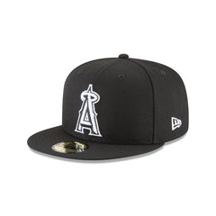 Men Los Angeles angels 59fifty black basic outline