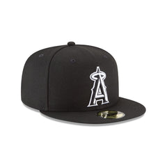 Men Los Angeles angels 59fifty black basic outline