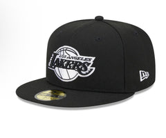 LOS ANGELES LAKERS SIDEPATCH WESTERN CONFERENCE 59FIFTY FITTED HAT - BLACK/ WHITE
