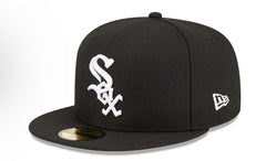 Chicago White Sox New Era Black and White Side Patch 59FIFTY Fitted Hat - Men's