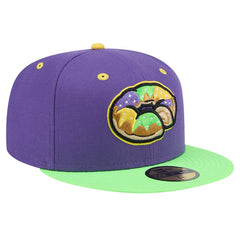 Biloxi Shuckers New Era Theme Night King Cakes 59FIFTY Fitted Hat - Purple