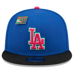 Men's Los Angeles Dodgers New Era Royal/Black Watermelon Big League Chew Flavor Pack 9FIFTY Snapback Hat