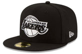 Men LA lakers Black & White 59FIFTY Fitted