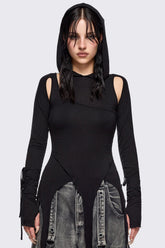 Klyx Cut-Out Hooded Top