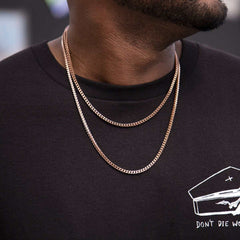 Franco Chain + Bracelet Bundle in Rose Gold- 3mm