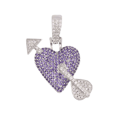 Heart and Cross Set in White Gold