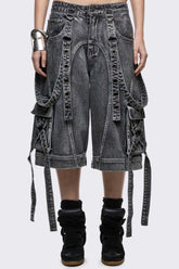 Trek Grey Washed Cargo Jorts