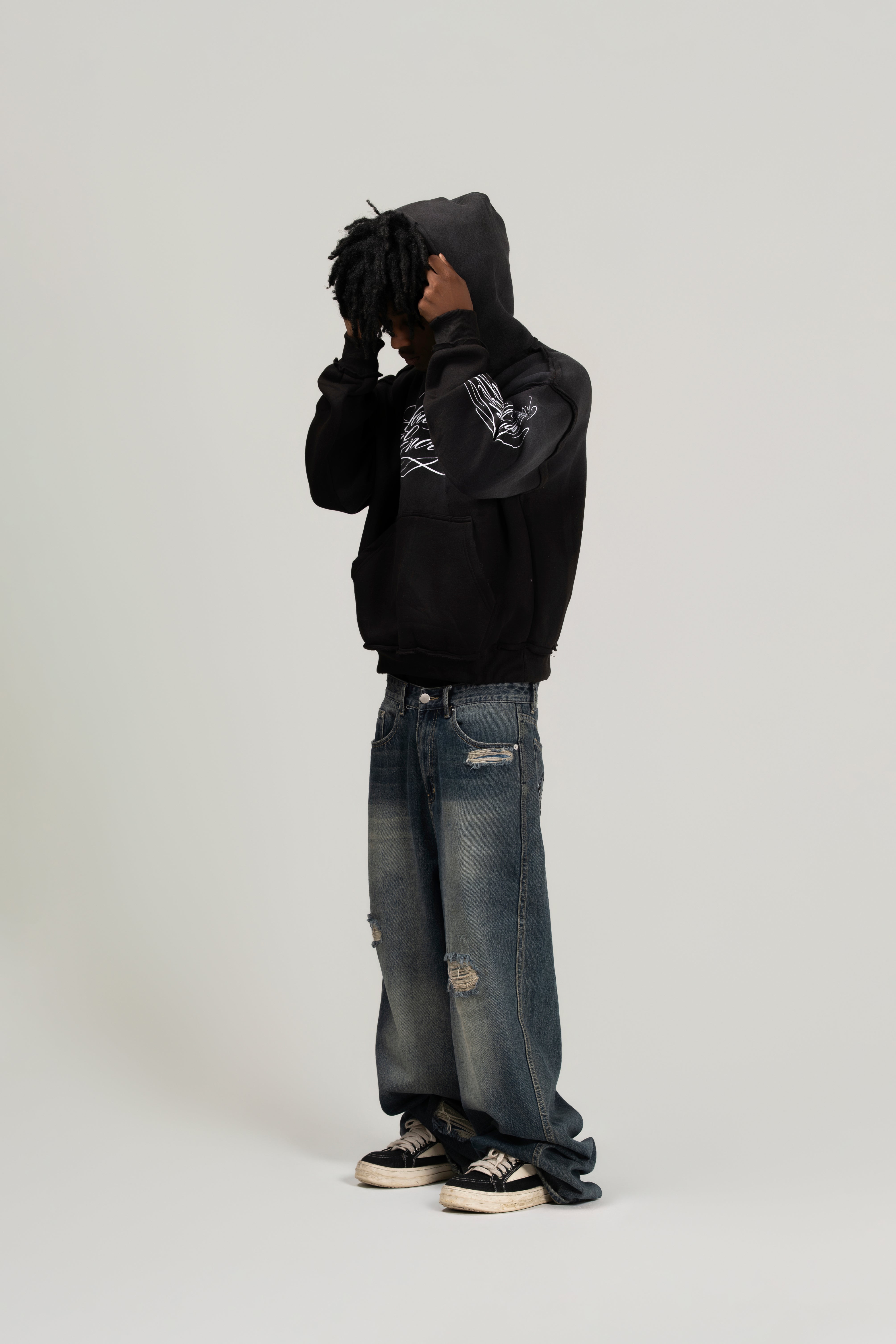 Calligraphy Hoodie - Black