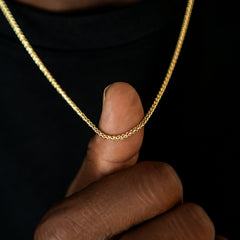Palm Chain + Bracelet Bundle in Yellow Gold- 2mm