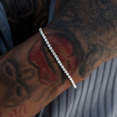 Micro Tennis Chain + Bracelet Bundle in Yellow Gold