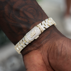 Diamond Spine Chain + Bracelet Bundle in Yellow Gold