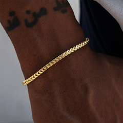 Franco Chain + Bracelet Bundle in Yellow Gold- 3mm