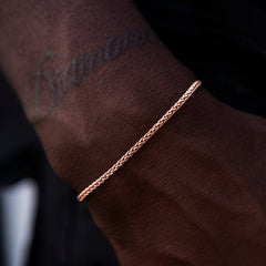Palm Chain + Bracelet Bundle in Rose Gold - 2MM