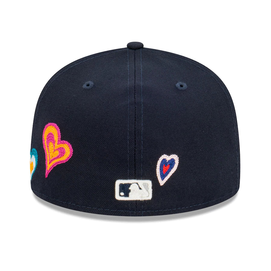 Men new York Yankees 59fifty chain stitch heart