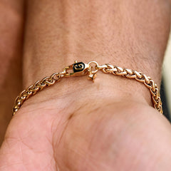 Palm Chain + Bracelet Bundle in Rose Gold - 4MM