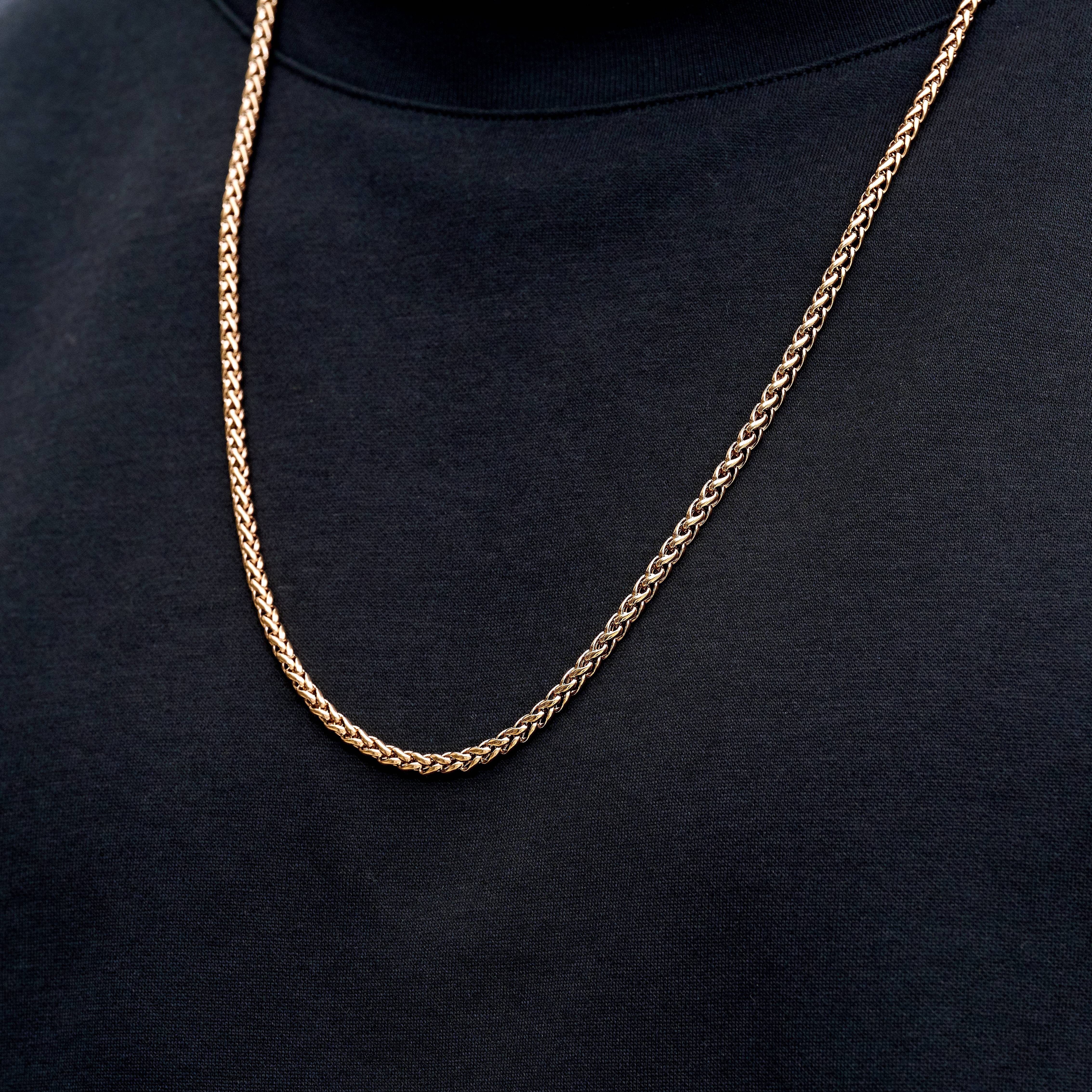 Palm Chain + Bracelet Bundle in Rose Gold - 4MM