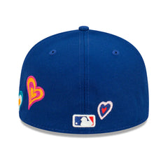 Men's Los Angeles Dodgers New Era Royal Chain Stitch Heart 59FIFTY Fitted Hat