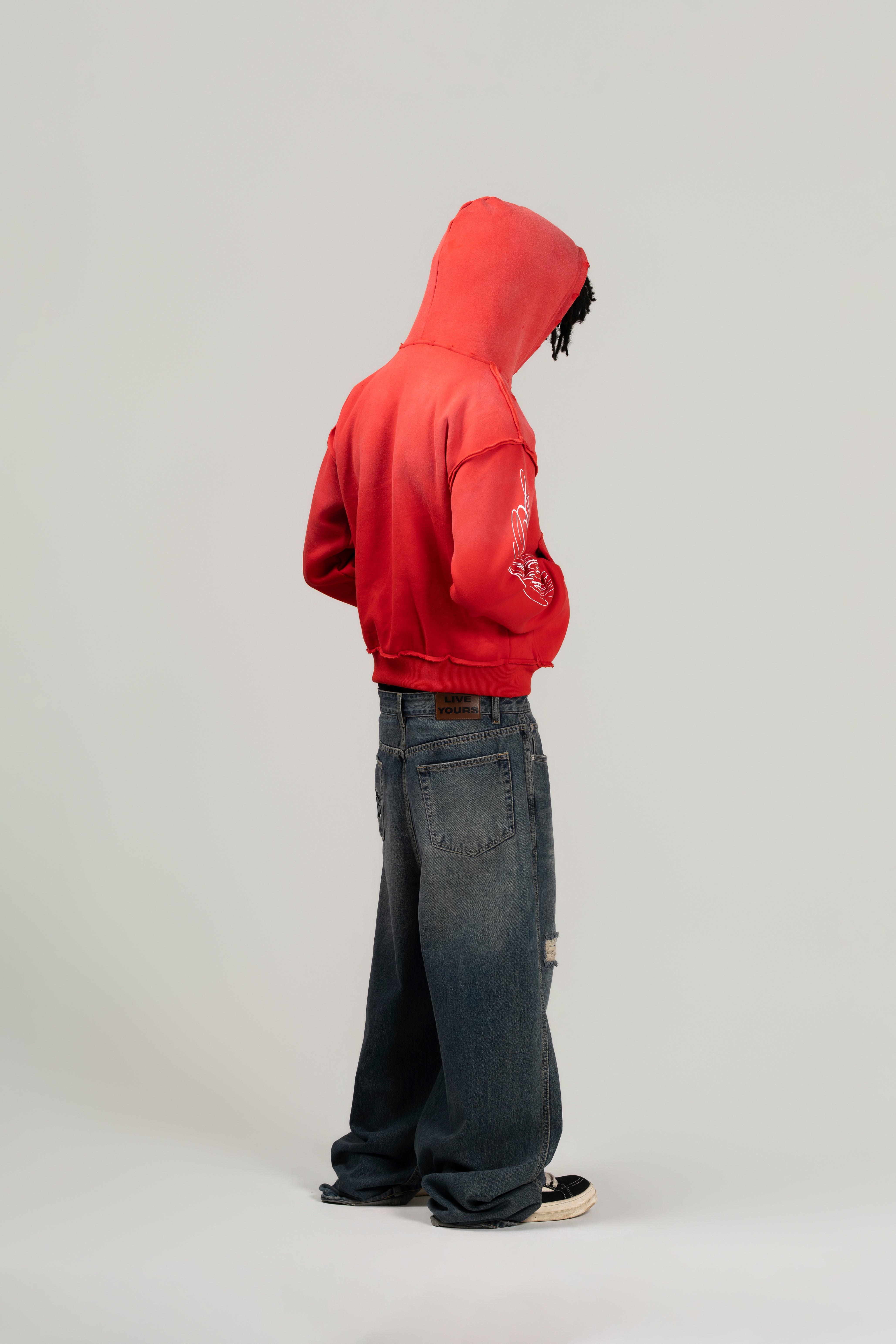 Calligraphy Hoodie - Red