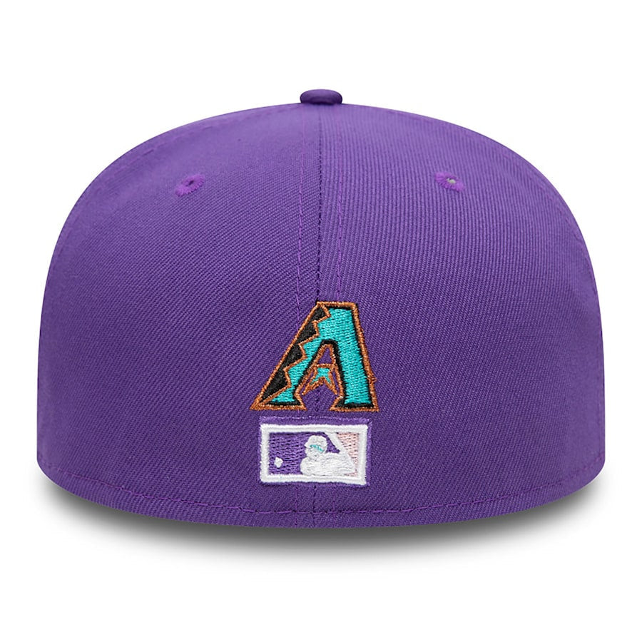 Men's Arizona Diamondbacks New Era Black 2001 World Series Bloom Side Patch 59FIFTY Fitted Hat