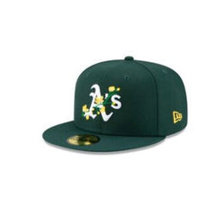 Oakland Athletics Green New Era Side Patch Bloom 59Fifty Fitted Hat