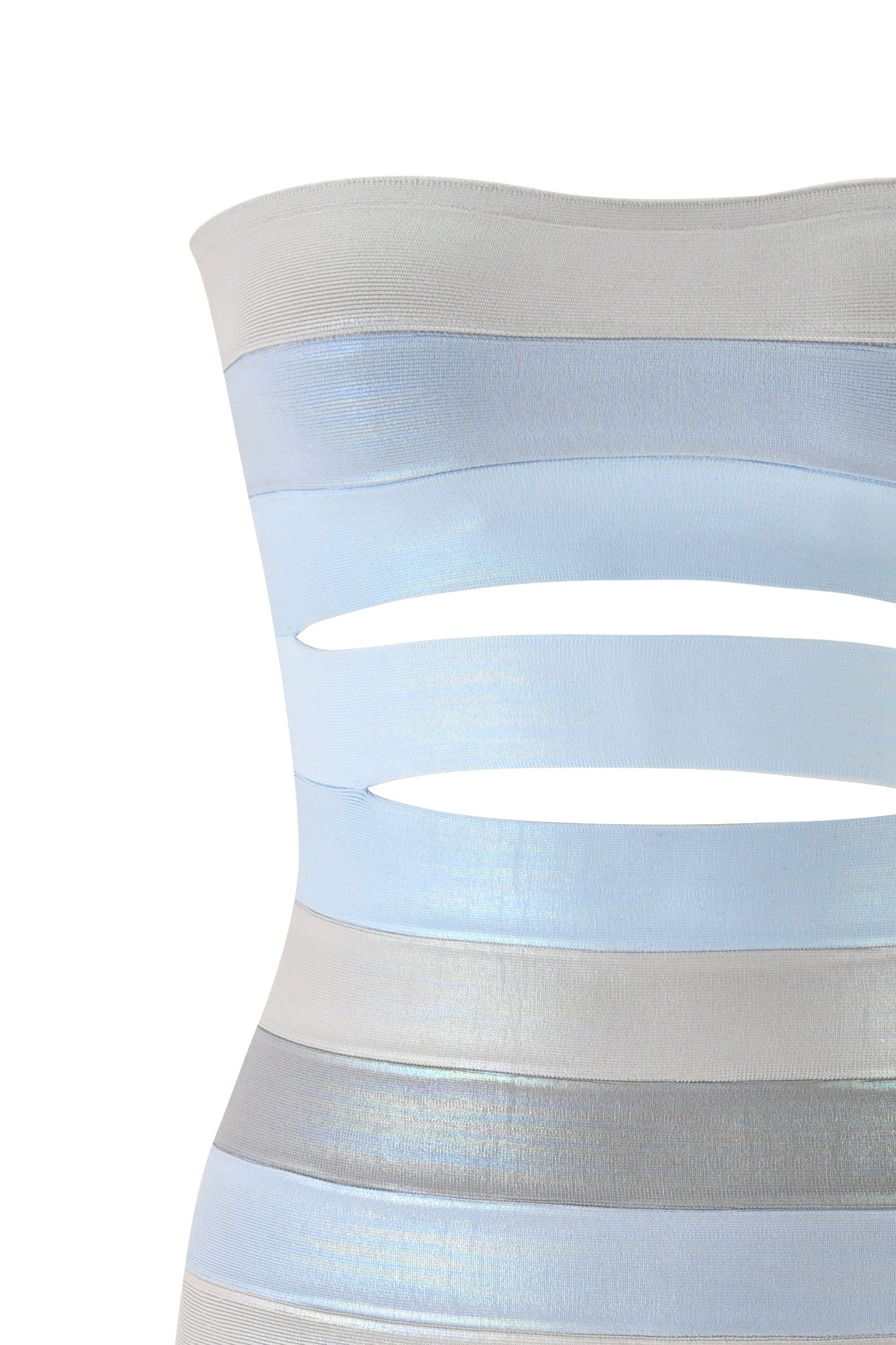ZUNA PLATINUM BANDAGE MINI DRESS - BABY BLUE