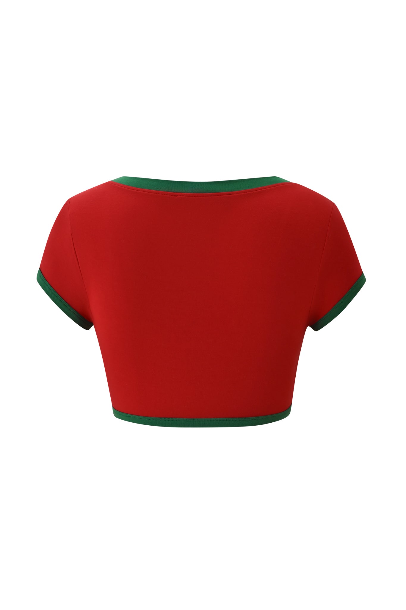 BLARE SPORT CROP TEE AND HEADBAND - CRIMSON