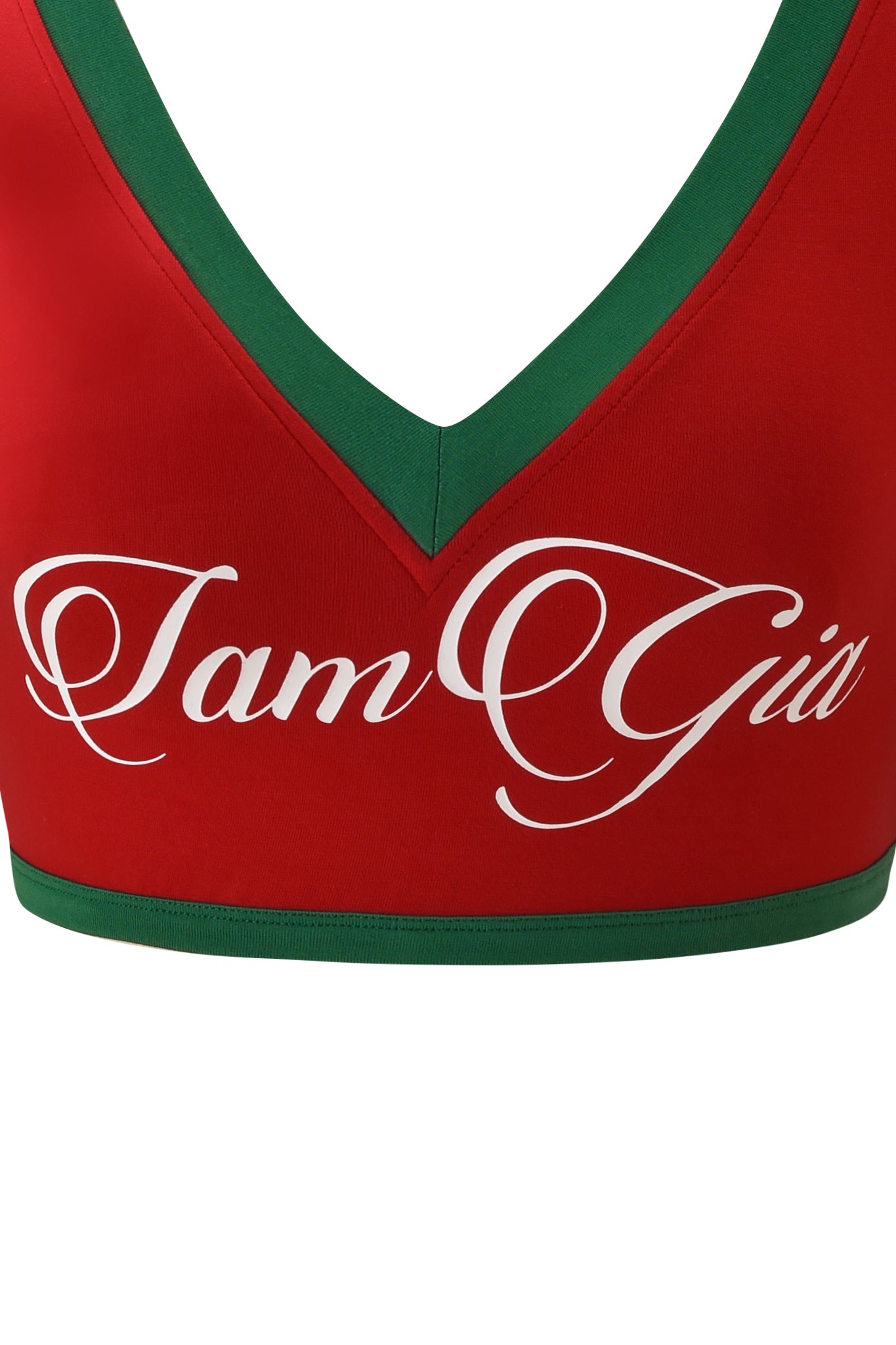 BLARE SPORT CROP TEE AND HEADBAND - CRIMSON