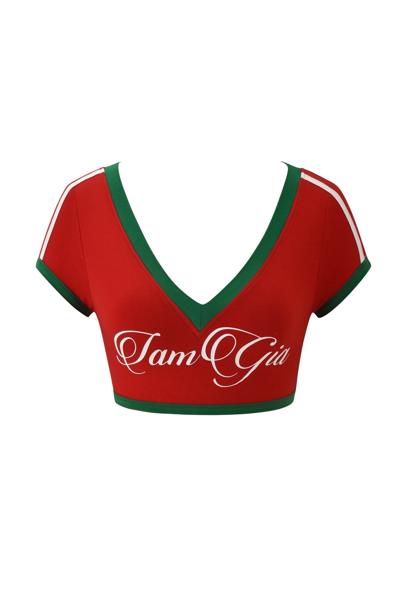 BLARE SPORT CROP TEE AND HEADBAND - CRIMSON