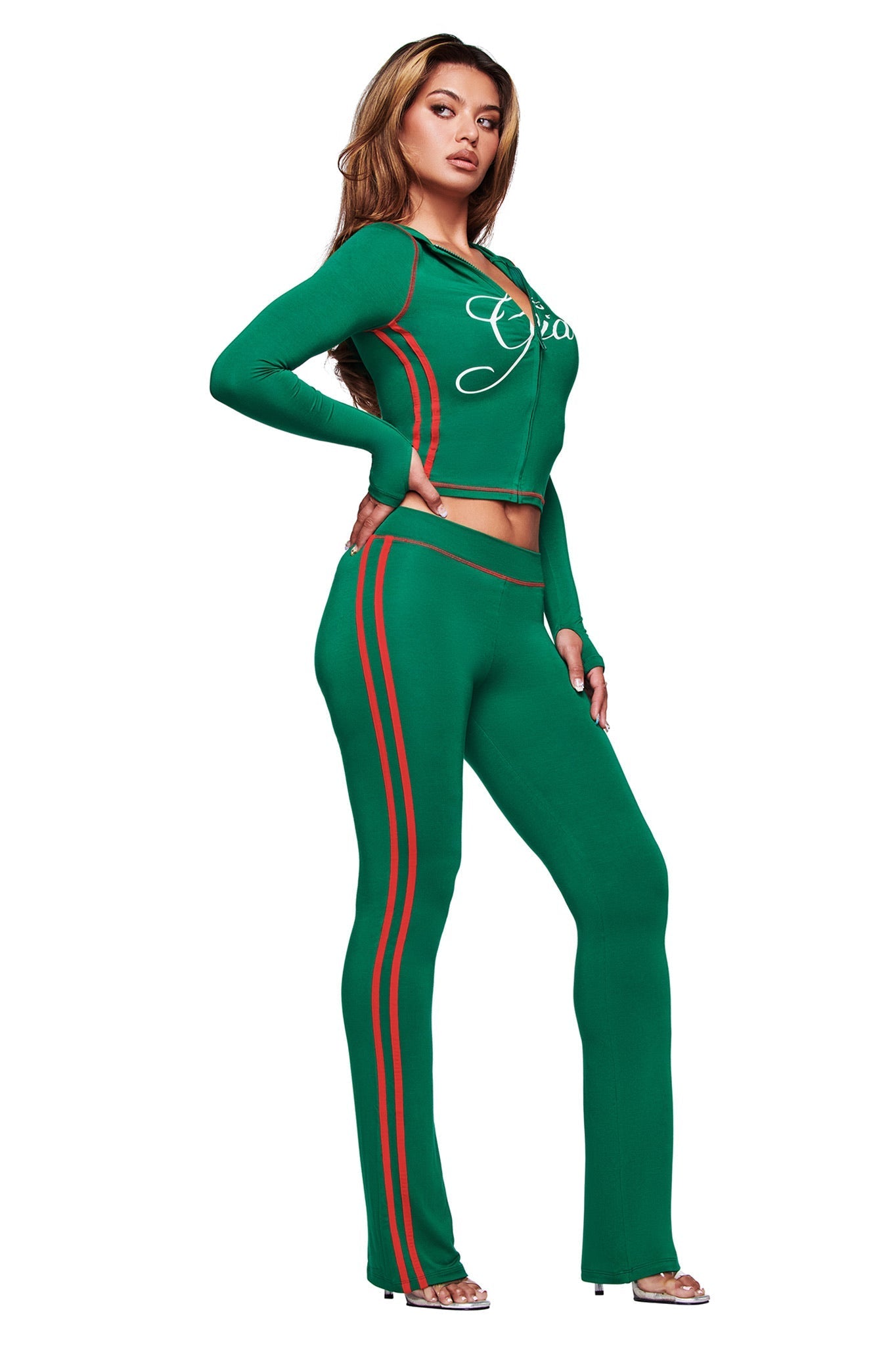 BLARE SPORT HOODIE AND HEADBAND - GREEN