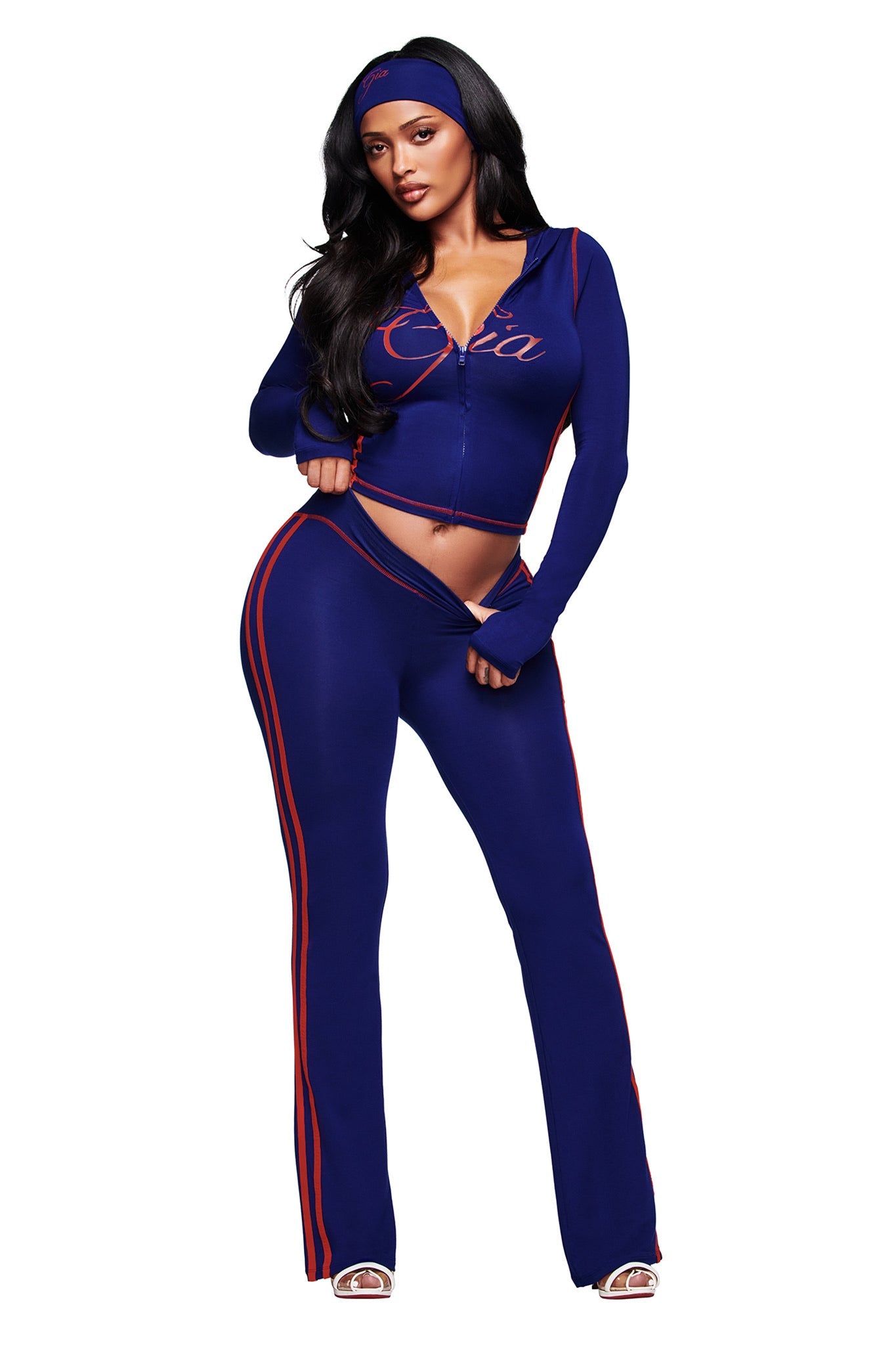 BLARE SPORT HOODIE AND HEADBAND - NAVY