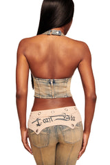 TOMMIE CORSET - ANTIQUE DENIM