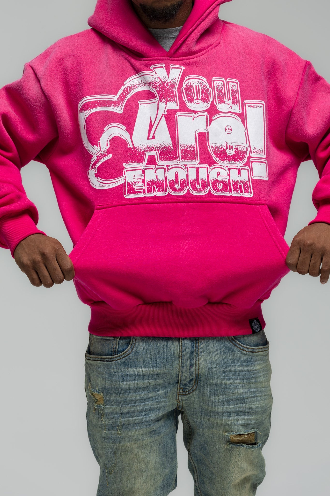 You Are Enough Hoodie - Pink