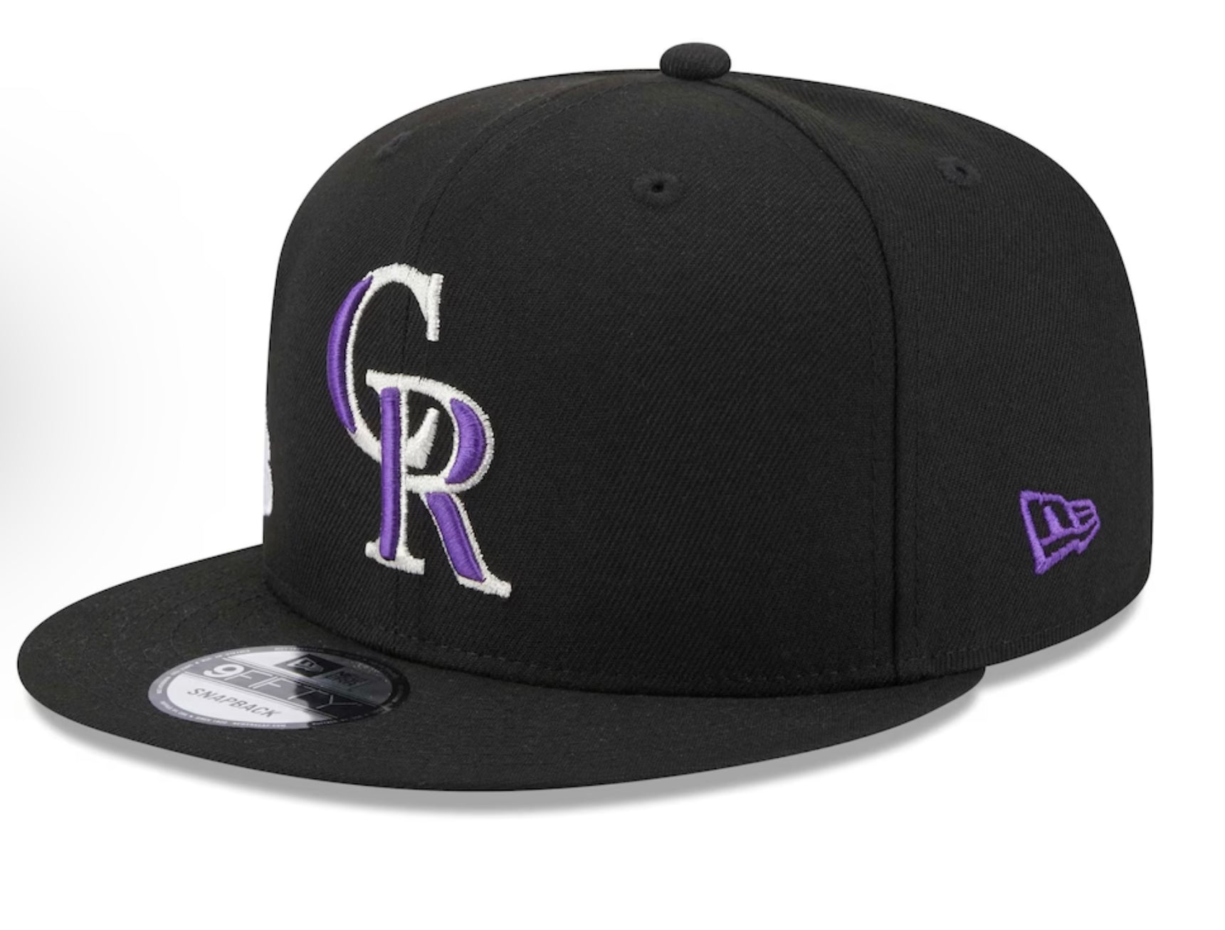 Men's Colorado Rockies New Era Black Icon 9FIFTY Snapback