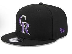 Men's Colorado Rockies New Era Black Icon 9FIFTY Snapback