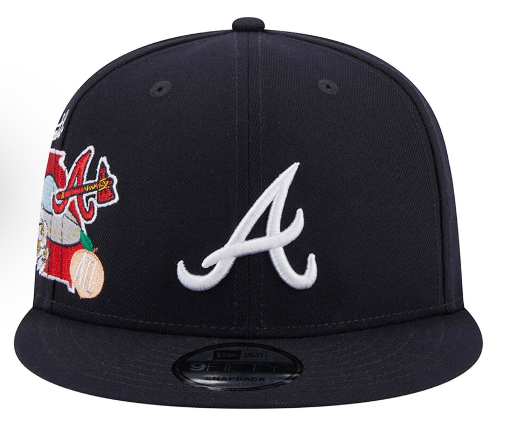 Men's Atlanta Braves New Era Navy Icon 9FIFTY Snapback