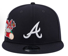 Men's Atlanta Braves New Era Navy Icon 9FIFTY Snapback