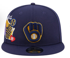 Milwaukee Brewers New Era Icon 9FIFTY Snapback - Navy